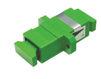 ADA-SCAPCUSGREEN Fiberworks AS  Adapter SM SC/APC-SPX Green With flange, metal clip, Zr. sleeve